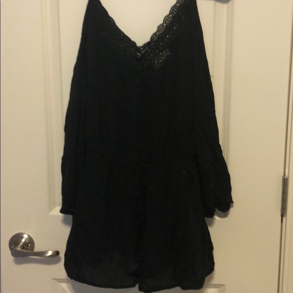 Cutout shoulder romper